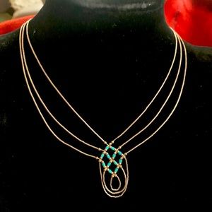 Delicate Silver and Turquoise Necklace